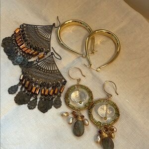 Elegant Mixed Metal Earrings Set